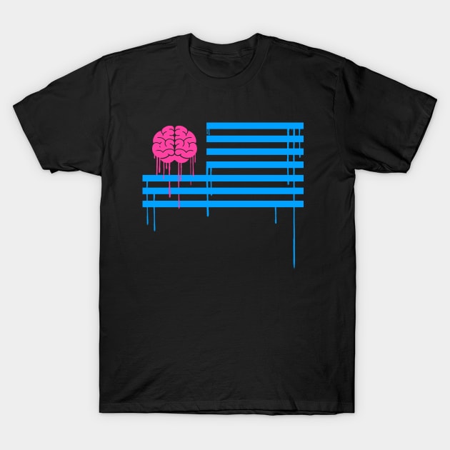 Brain Flag T-Shirt by Brain Drip Inc